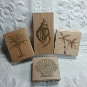 Anna Griffin Tropical Wood Rubber Stamps